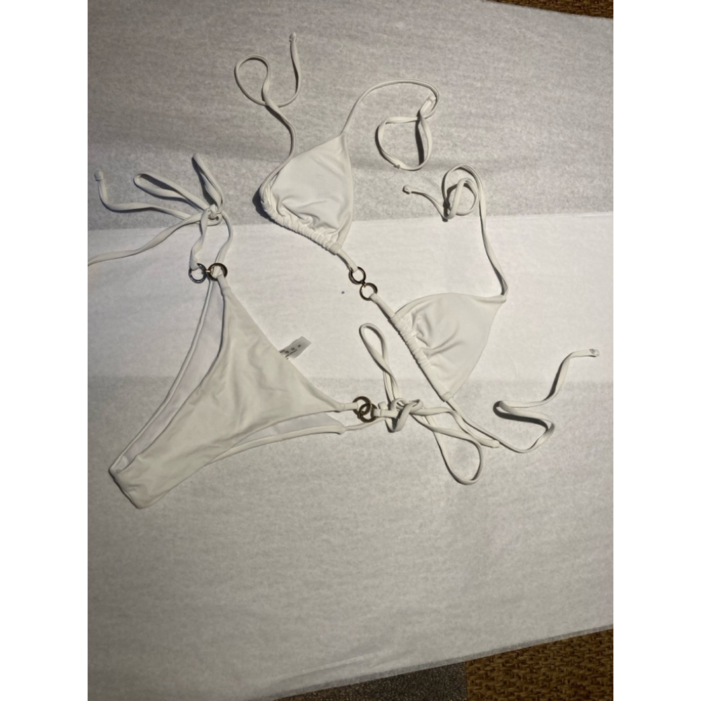Women's Unbranded White Bikini Swimsuit M